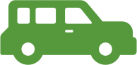 Green estate car shape