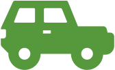Green 4x4 car shape